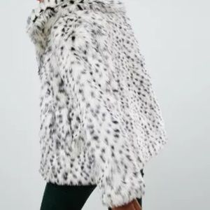 Monki XS fur coat jacket